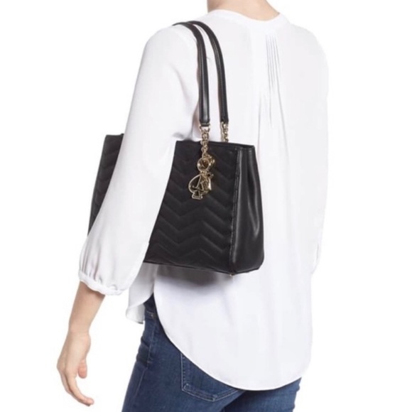 Kate Spade Reese Park Cournee Chevron Leather Bag - Picture 3 of 12